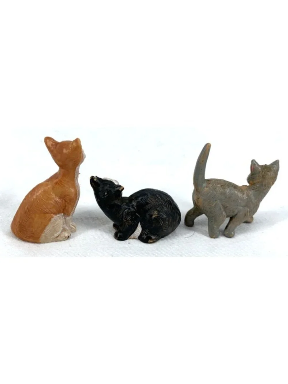 Fontanini Nativity Cats Lot of 3 Village Figurines Tallest 1.75